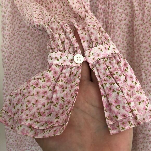 MICHAEL KORS Voile tunic lightweight pleated long sleeve - Picture 13 of 15